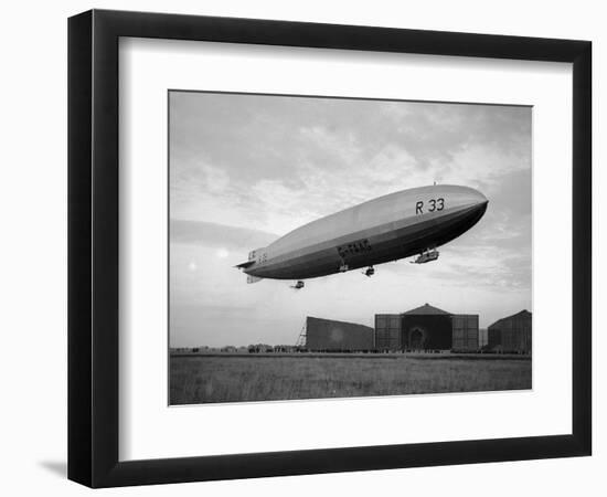 Armstrong Whitworth R33 Airship Outside the Hangars at Pulham in Norfolk, April 1925-null-Framed Photographic Print