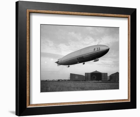 Armstrong Whitworth R33 Airship Outside the Hangars at Pulham in Norfolk, April 1925-null-Framed Photographic Print