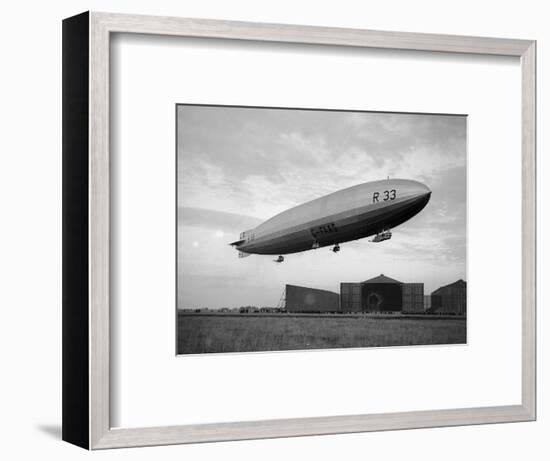 Armstrong Whitworth R33 Airship Outside the Hangars at Pulham in Norfolk, April 1925-null-Framed Photographic Print