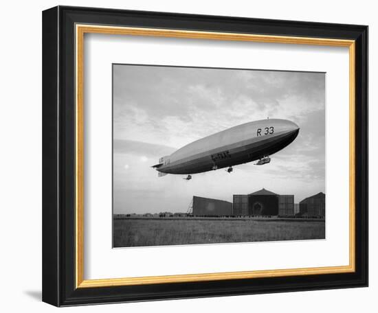 Armstrong Whitworth R33 Airship Outside the Hangars at Pulham in Norfolk, April 1925-null-Framed Photographic Print