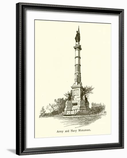 Army and Navy Monument, Boston Common-null-Framed Giclee Print