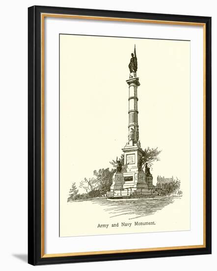 Army and Navy Monument, Boston Common-null-Framed Giclee Print