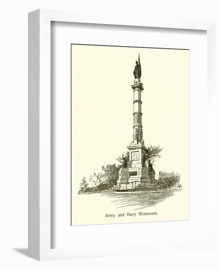Army and Navy Monument, Boston Common-null-Framed Giclee Print