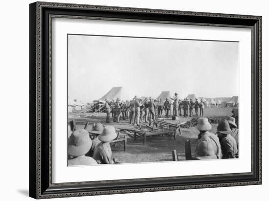 Army Band Practice, Howshera, 1917-null-Framed Giclee Print