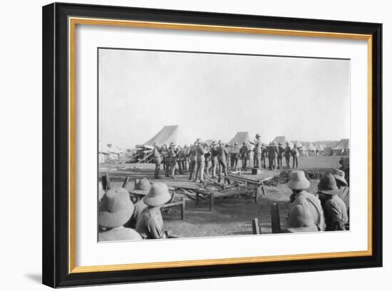Army Band Practice, Howshera, 1917-null-Framed Giclee Print