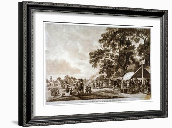 Army Camp in Hyde Park, London, 1780-Paul Sandby-Framed Giclee Print