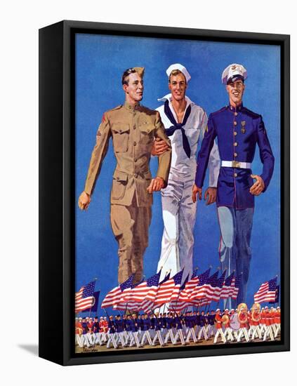 "Army, Navy and Marines,"November 13, 1937-John E. Sheridan-Framed Premier Image Canvas