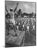 Army Recruits Doing Calisthenics-Myron Davis-Mounted Photographic Print