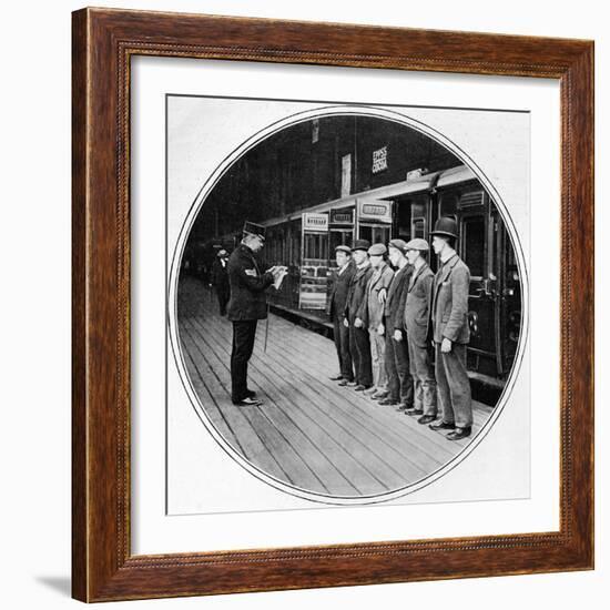 Army recruits off to join up, London, c1900 (1901)-Unknown-Framed Photographic Print