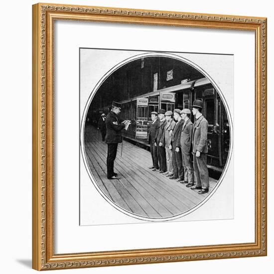 Army recruits off to join up, London, c1900 (1901)-Unknown-Framed Photographic Print