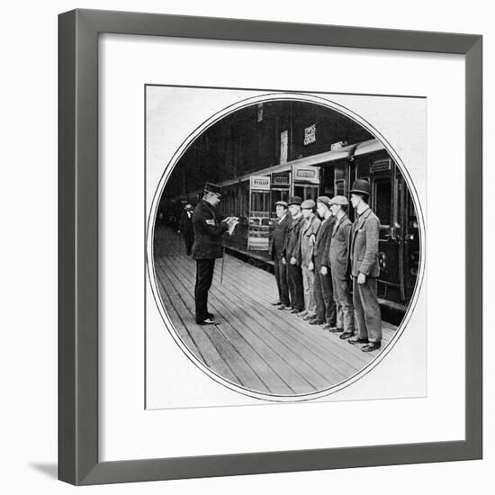 Army recruits off to join up, London, c1900 (1901)-Unknown-Framed Photographic Print