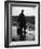 Army Sergeant Visiting Home on Leave Waiting at the Railway Station-Bob Landry-Framed Photographic Print