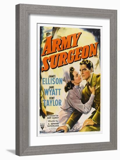 Army Surgeon, from Left: Jane Wyatt, James Ellison, 1942-null-Framed Art Print