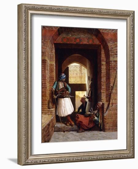 Arnaut Bodyguards in Cairo, 1861-Jean Leon Gerome-Framed Giclee Print