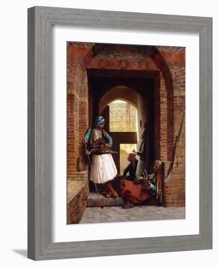 Arnaut Bodyguards in Cairo, 1861-Jean Leon Gerome-Framed Giclee Print