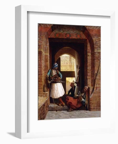 Arnaut Bodyguards in Cairo, 1861-Jean Leon Gerome-Framed Giclee Print