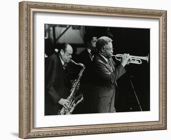 Arnett Cobb and Wallace Davenport Playing at the Capital Radio Jazz Festival, Knebworth, 1981-Denis Williams-Framed Photographic Print