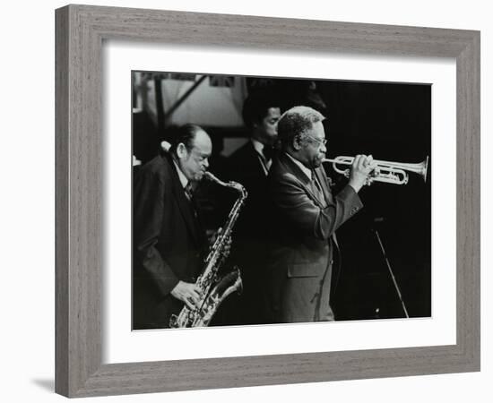 Arnett Cobb and Wallace Davenport Playing at the Capital Radio Jazz Festival, Knebworth, 1981-Denis Williams-Framed Photographic Print