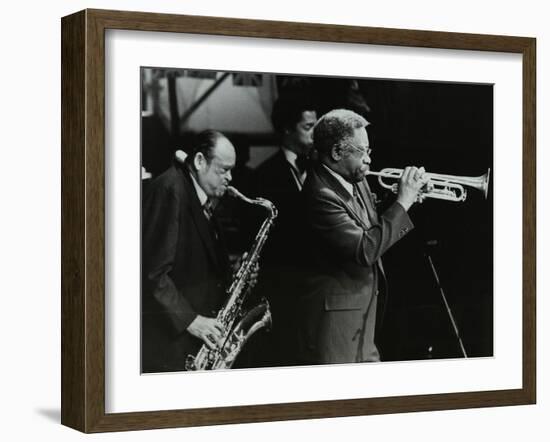 Arnett Cobb and Wallace Davenport Playing at the Capital Radio Jazz Festival, Knebworth, 1981-Denis Williams-Framed Photographic Print