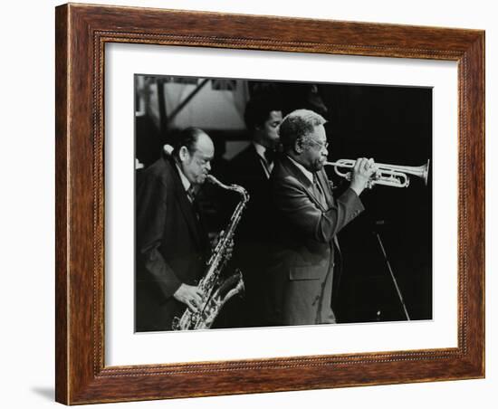 Arnett Cobb and Wallace Davenport Playing at the Capital Radio Jazz Festival, Knebworth, 1981-Denis Williams-Framed Photographic Print