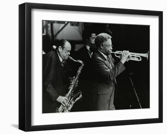 Arnett Cobb and Wallace Davenport Playing at the Capital Radio Jazz Festival, Knebworth, 1981-Denis Williams-Framed Photographic Print