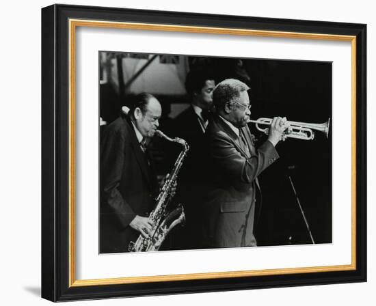 Arnett Cobb and Wallace Davenport Playing at the Capital Radio Jazz Festival, Knebworth, 1981-Denis Williams-Framed Photographic Print