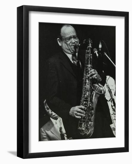 Arnett Cobb Playing Tenor Saxophone, Capital Radio Jazz Festival, Knebworth, Hertfordshire, 1981-Denis Williams-Framed Photographic Print