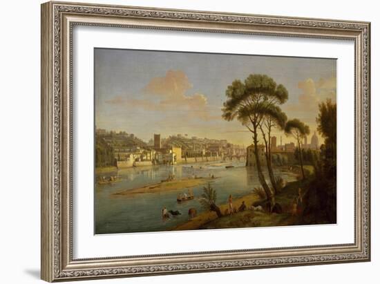 Arno at St Nicholas Weir Bridge-Gaspar van Wittel-Framed Giclee Print