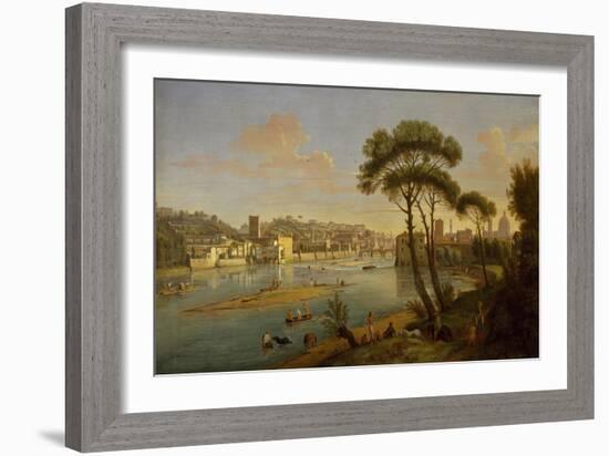 Arno at St Nicholas Weir Bridge-Gaspar van Wittel-Framed Giclee Print