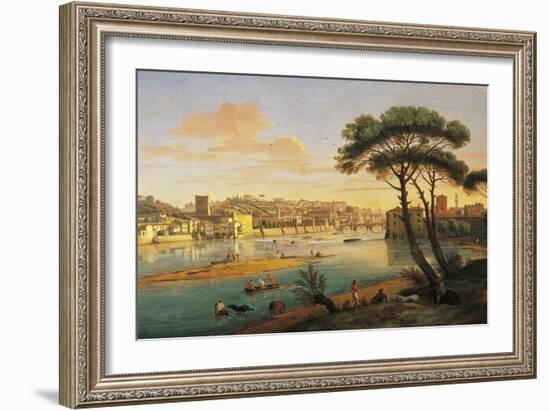 Arno at St. Nicholas Weir Bridge-Gaspar van Wittel-Framed Giclee Print