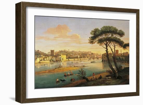 Arno at St. Nicholas Weir Bridge-Gaspar van Wittel-Framed Giclee Print