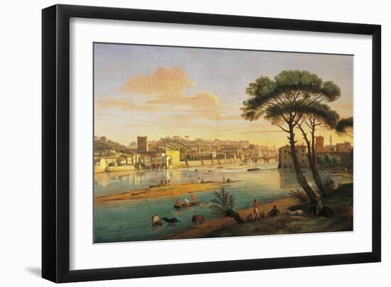 Arno at St. Nicholas Weir Bridge-Gaspar van Wittel-Framed Giclee Print