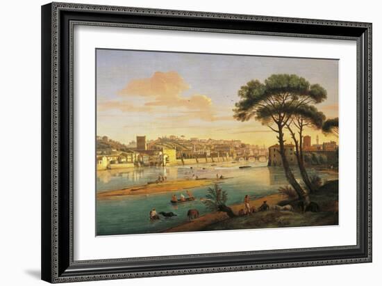 Arno at St. Nicholas Weir Bridge-Gaspar van Wittel-Framed Giclee Print