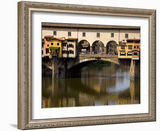 Arno River and Ponte Vecchio, Florence, UNESCO World Heritage Site, Tuscany, Italy, Europe-Richard Cummins-Framed Photographic Print