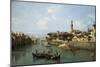 Arno River and Ponte Vecchio in Florence, 1742-Bernardo Bellotto-Mounted Giclee Print