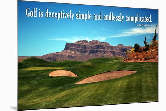 Arnold Palmer Golf Quote Poster-null-Mounted Photo
