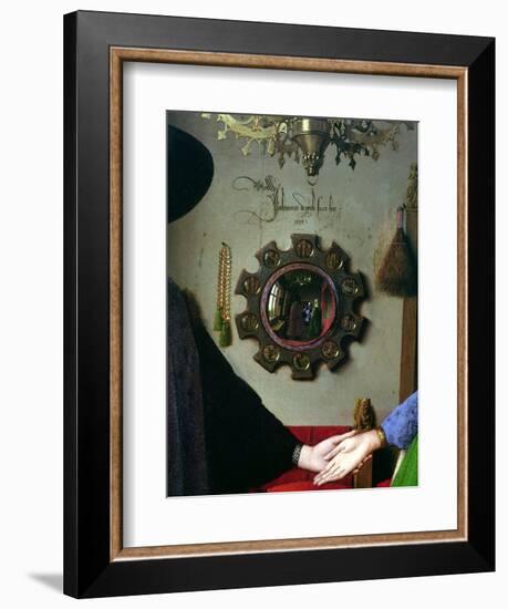 Arnolfini Marriage, Detail of Mirror, 1434-Jan van Eyck-Framed Giclee Print