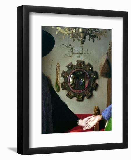 Arnolfini Marriage, Detail of Mirror, 1434-Jan van Eyck-Framed Giclee Print