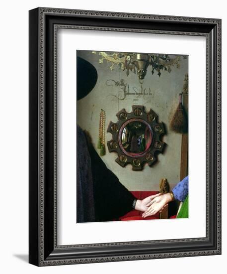 Arnolfini Marriage, Detail of Mirror, 1434-Jan van Eyck-Framed Giclee Print