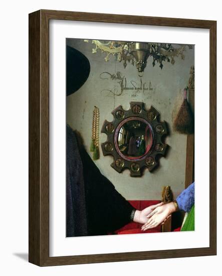 Arnolfini Marriage, Detail of Mirror, 1434-Jan van Eyck-Framed Giclee Print