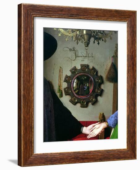 Arnolfini Marriage, Detail of Mirror, 1434-Jan van Eyck-Framed Giclee Print