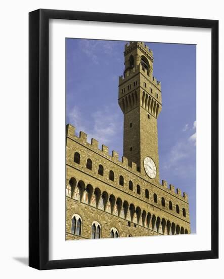 Arnolfo Tower at Palazzo Vecchio-Danny Lehman-Framed Photographic Print