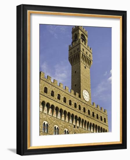 Arnolfo Tower at Palazzo Vecchio-Danny Lehman-Framed Photographic Print