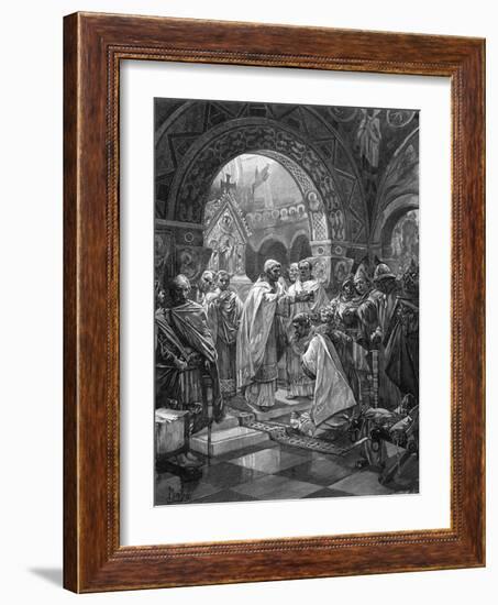 Arnulf Crowned King-Alphonse Mucha-Framed Art Print