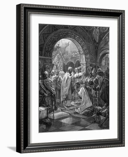 Arnulf Crowned King-Alphonse Mucha-Framed Art Print