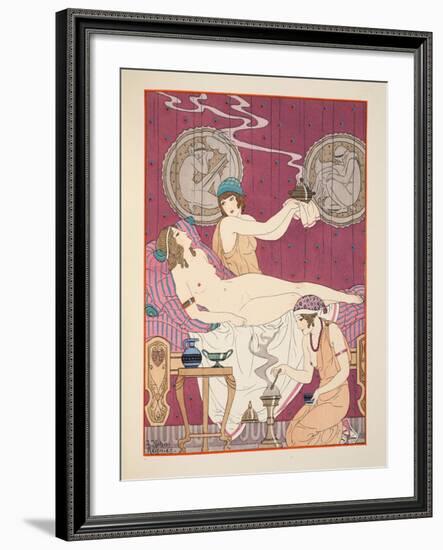 Aromatic Fumigations, Illustration from 'The Works of Hippocrates', 1934 (Colour Litho)-Joseph Kuhn-Regnier-Framed Giclee Print