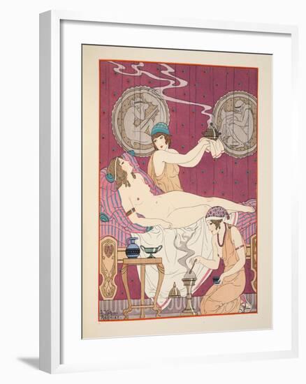 Aromatic Fumigations, Illustration from 'The Works of Hippocrates', 1934 (Colour Litho)-Joseph Kuhn-Regnier-Framed Giclee Print