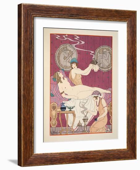 Aromatic Fumigations, Illustration from 'The Works of Hippocrates', 1934 (Colour Litho)-Joseph Kuhn-Regnier-Framed Giclee Print