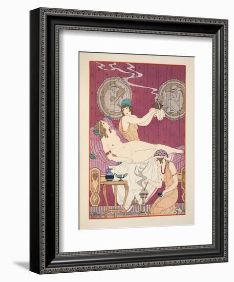 Aromatic Fumigations, Illustration from 'The Works of Hippocrates', 1934 (Colour Litho)-Joseph Kuhn-Regnier-Framed Giclee Print