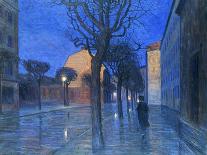 A Street at Night-Aron Gerle-Laminated Giclee Print